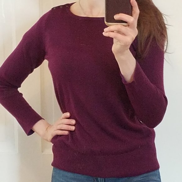 LIMITED Lightweight Wool Blend Sweater Purple M - Picture 1 of 9